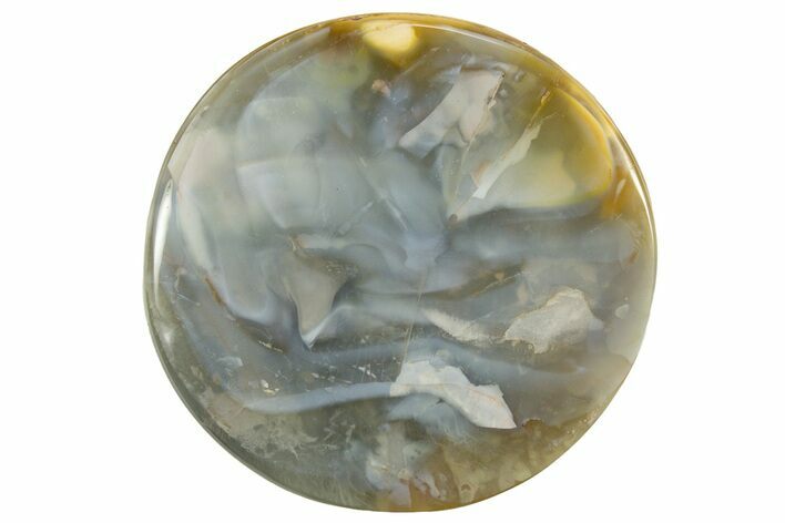Polished Banded Orange and White Agate - Madagascar #327279